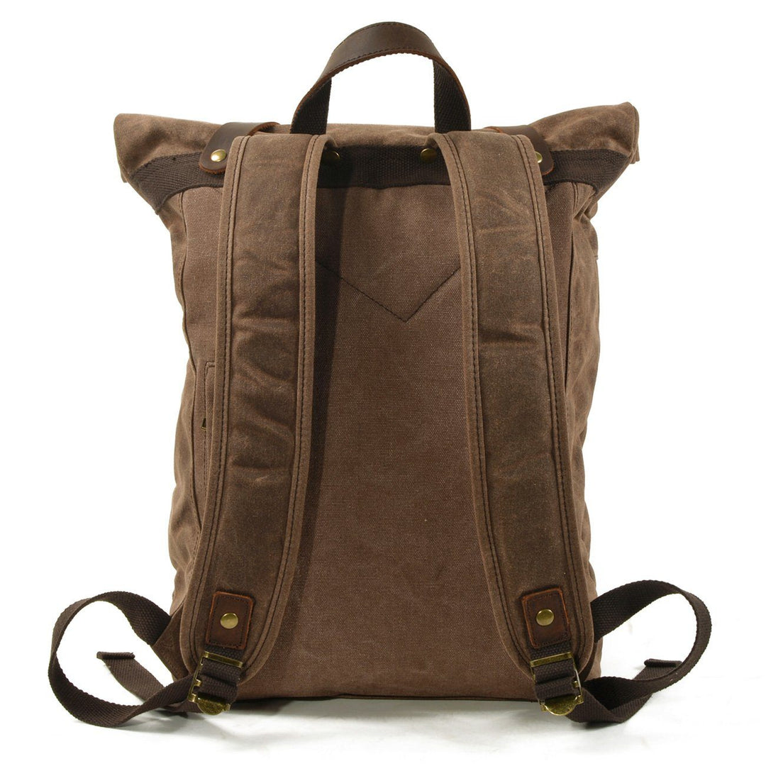 Lennox | Sturdy Canvas and Leather Rolltop Backpack