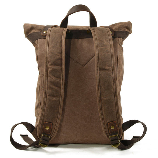 Lennox | Sturdy Canvas and Leather Rolltop Backpack