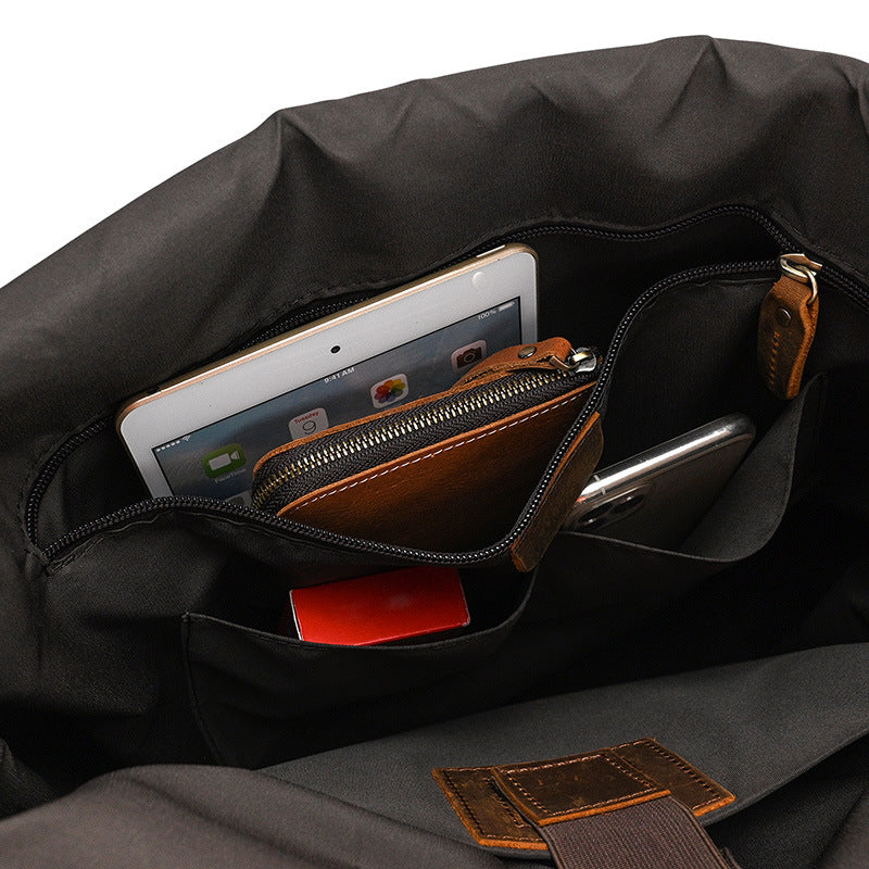 Rowan | Vintage Leather Backpack with Flap
