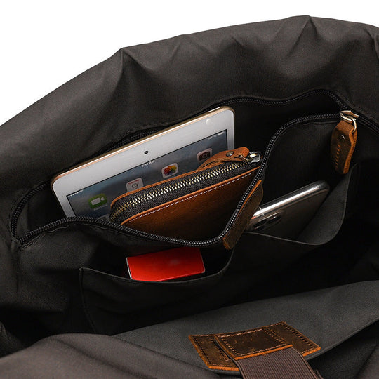 Rowan | Vintage Leather Backpack with Flap