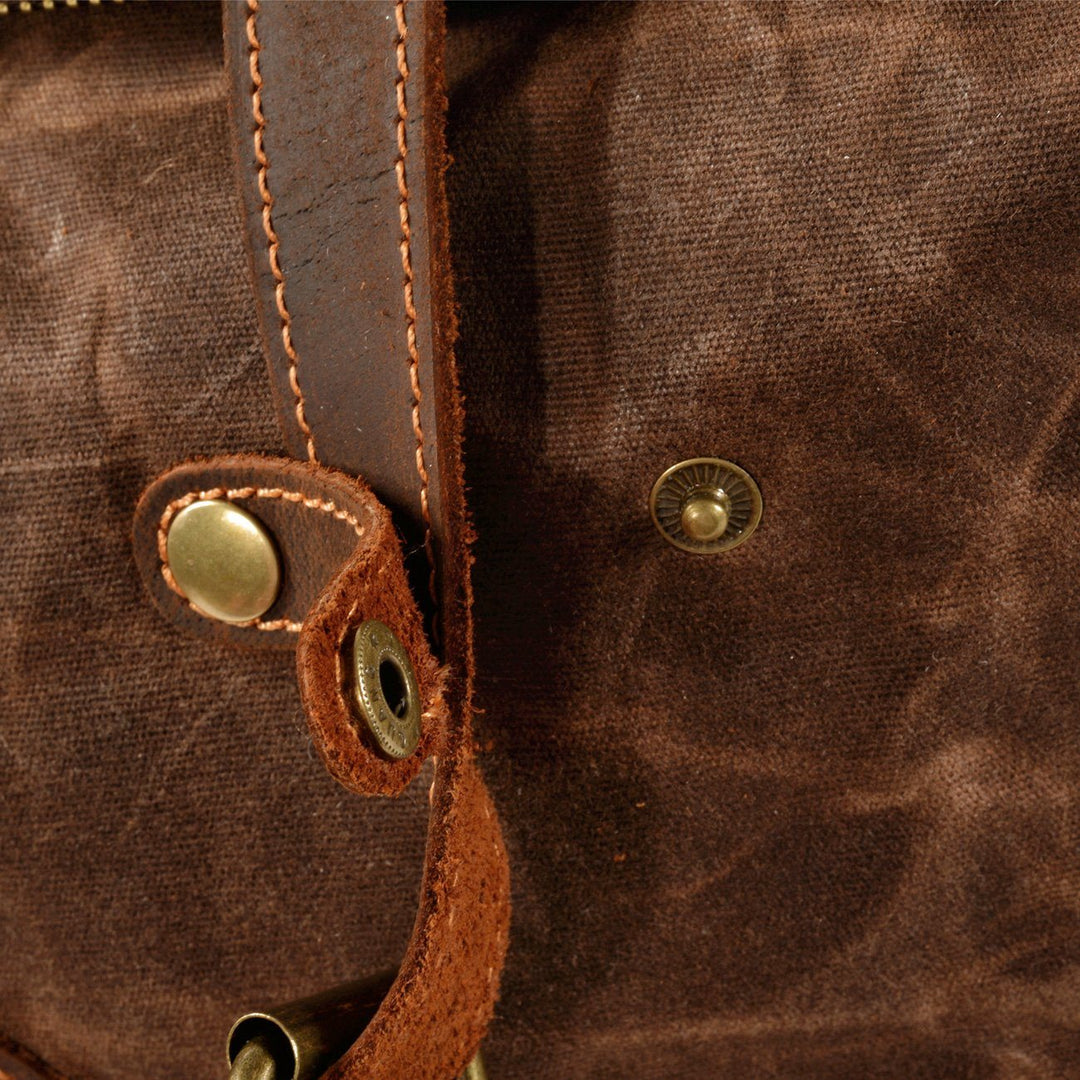 Elric | Vintage Waxed Canvas and Leather Backpack
