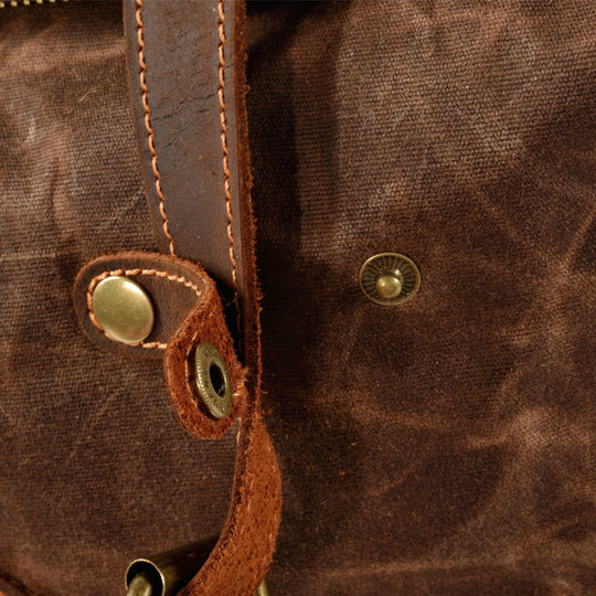 Elric | Vintage Waxed Canvas and Leather Backpack