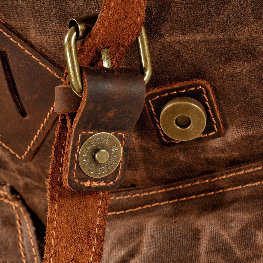 Elric | Vintage Waxed Canvas and Leather Backpack