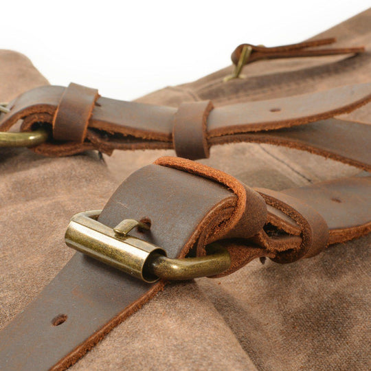 Lennox | Sturdy Canvas and Leather Rolltop Backpack
