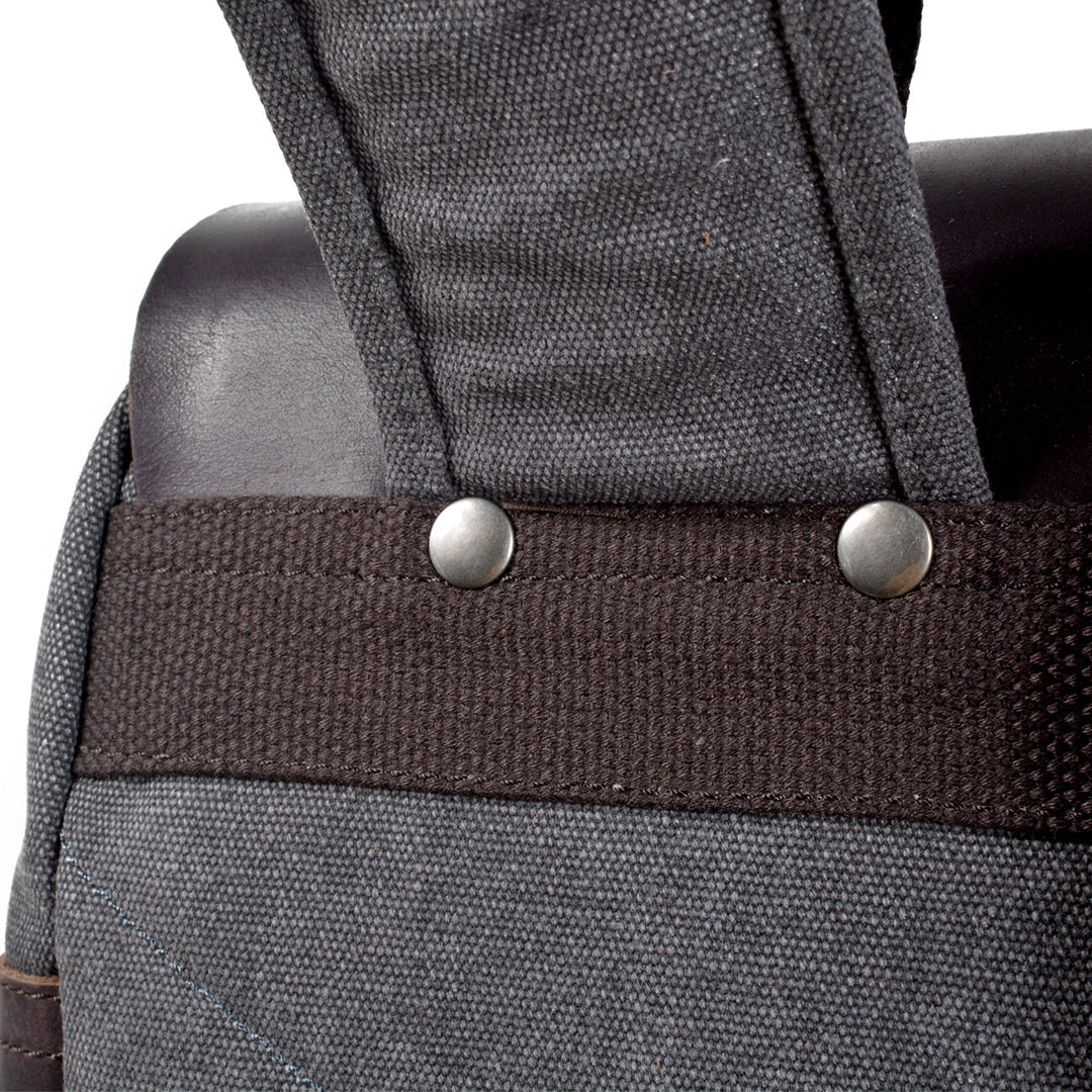 Sorelle | Vintage Waxed Canvas and Leather Laptop Backpack