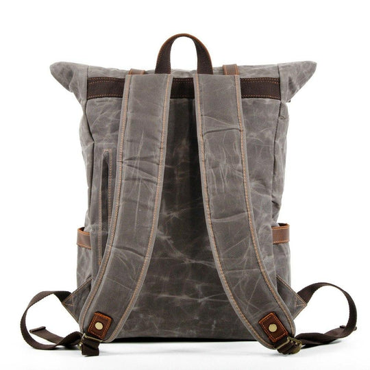 Elric | Vintage Waxed Canvas and Leather Backpack