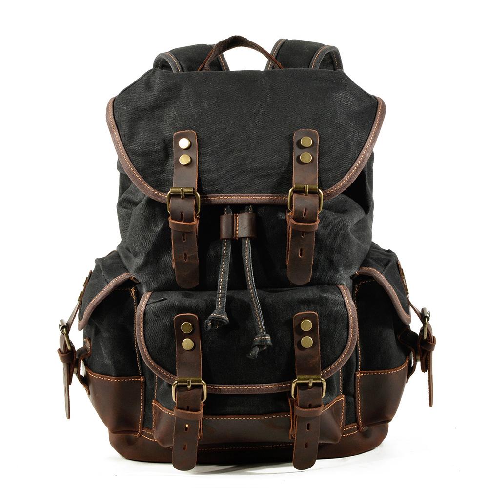 Atlas | Vintage Canvas Leather Hiking Backpack
