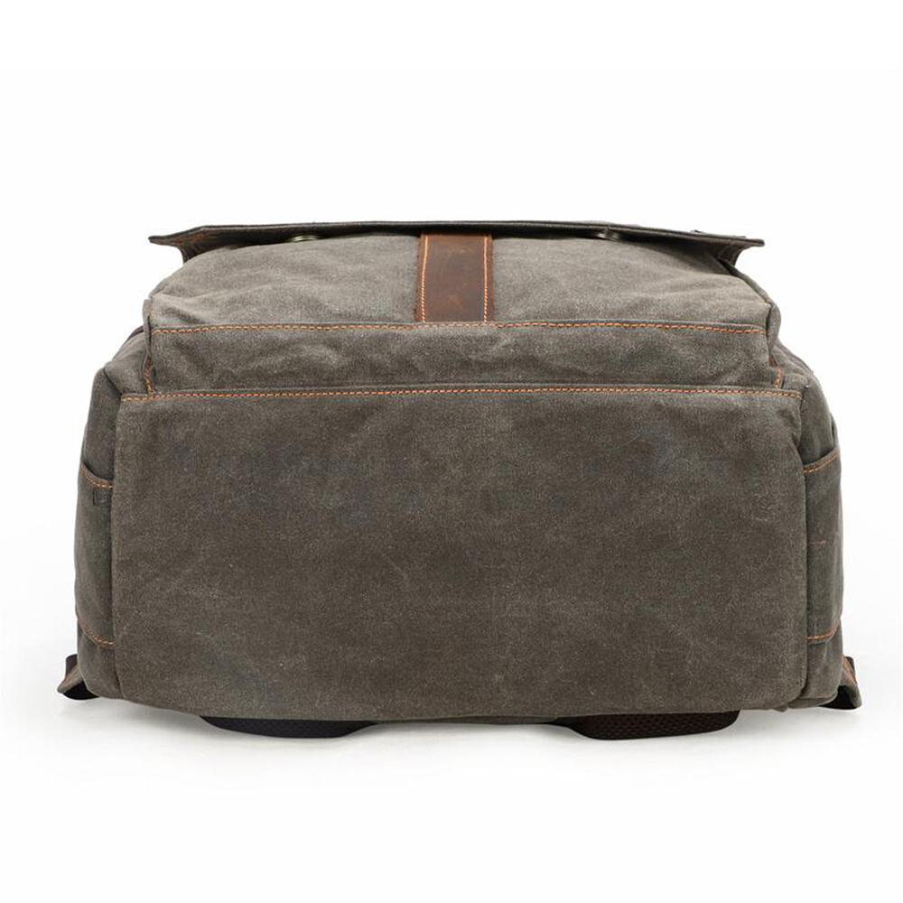 Thalen | Vintage Waxed Canvas and Leather Camera Backpack