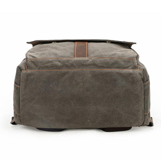 Thalen | Vintage Waxed Canvas and Leather Camera Backpack