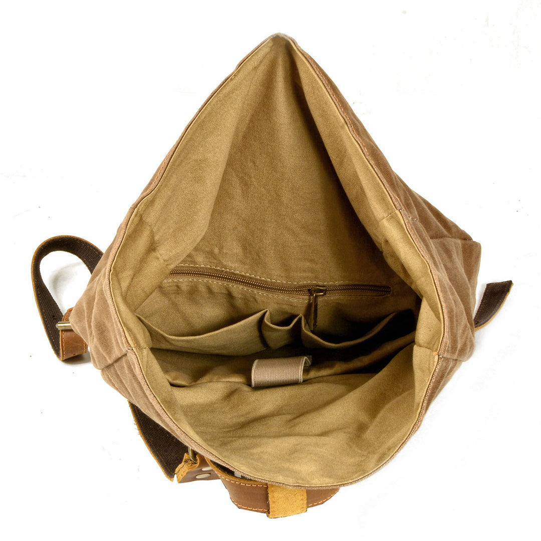 Halden | Vintage Canvas and Leather Rolltop Backpack