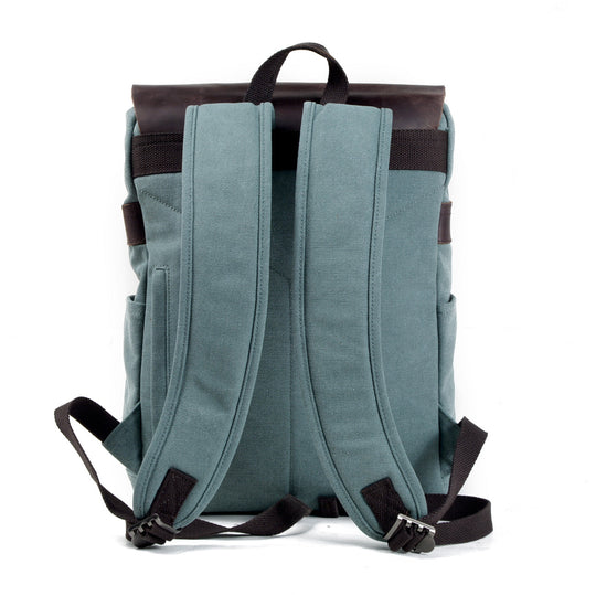 Sorelle | Vintage Waxed Canvas and Leather Laptop Backpack