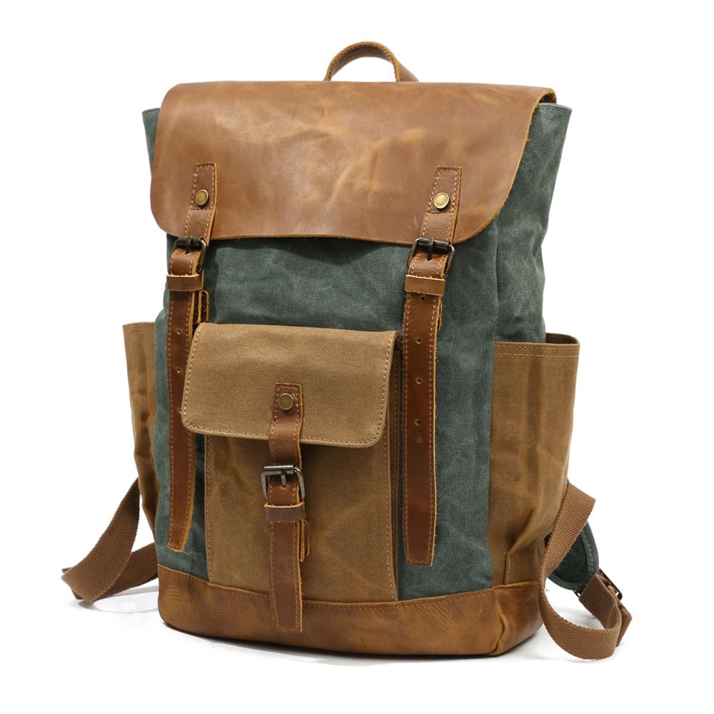 Maven | Vintage Canvas Leather Backpack