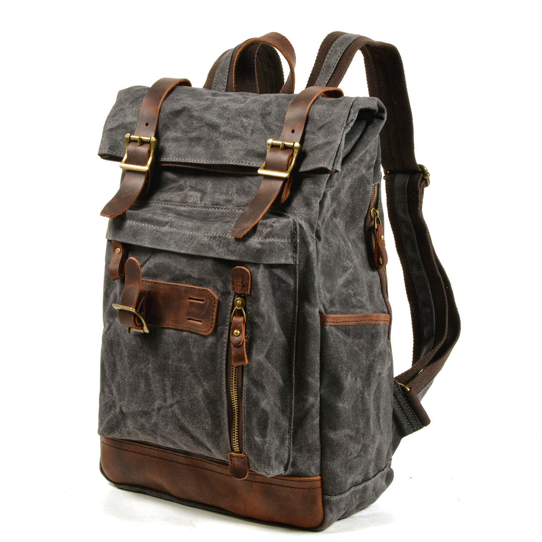 Maelor | Vintage Canvas and Leather Backpack