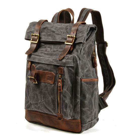 Maelor | Vintage Canvas and Leather Backpack