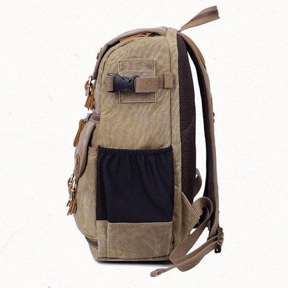 Luthar | Vintage Canvas and Leather Camera Backpack