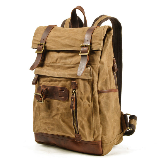 Maelor | Vintage Canvas and Leather Backpack