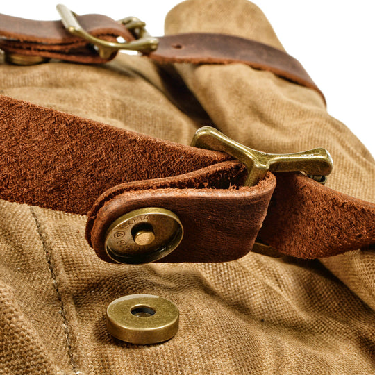 Maelor | Vintage Canvas and Leather Backpack