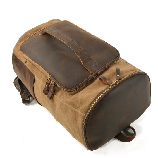 Brannor | Vintage Waxed Canvas and Leather Backpack