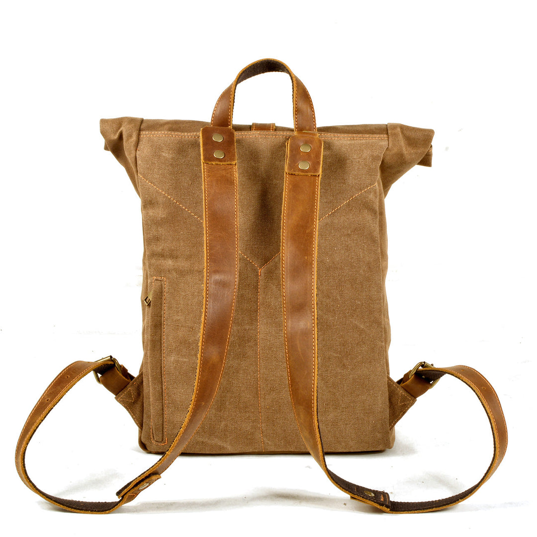 Halden | Vintage Canvas and Leather Rolltop Backpack