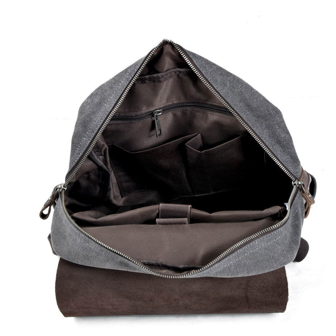 Sorelle | Vintage Waxed Canvas and Leather Laptop Backpack