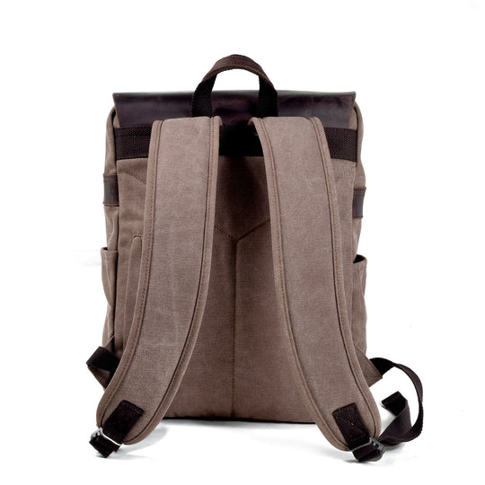 Sorelle | Vintage Waxed Canvas and Leather Laptop Backpack