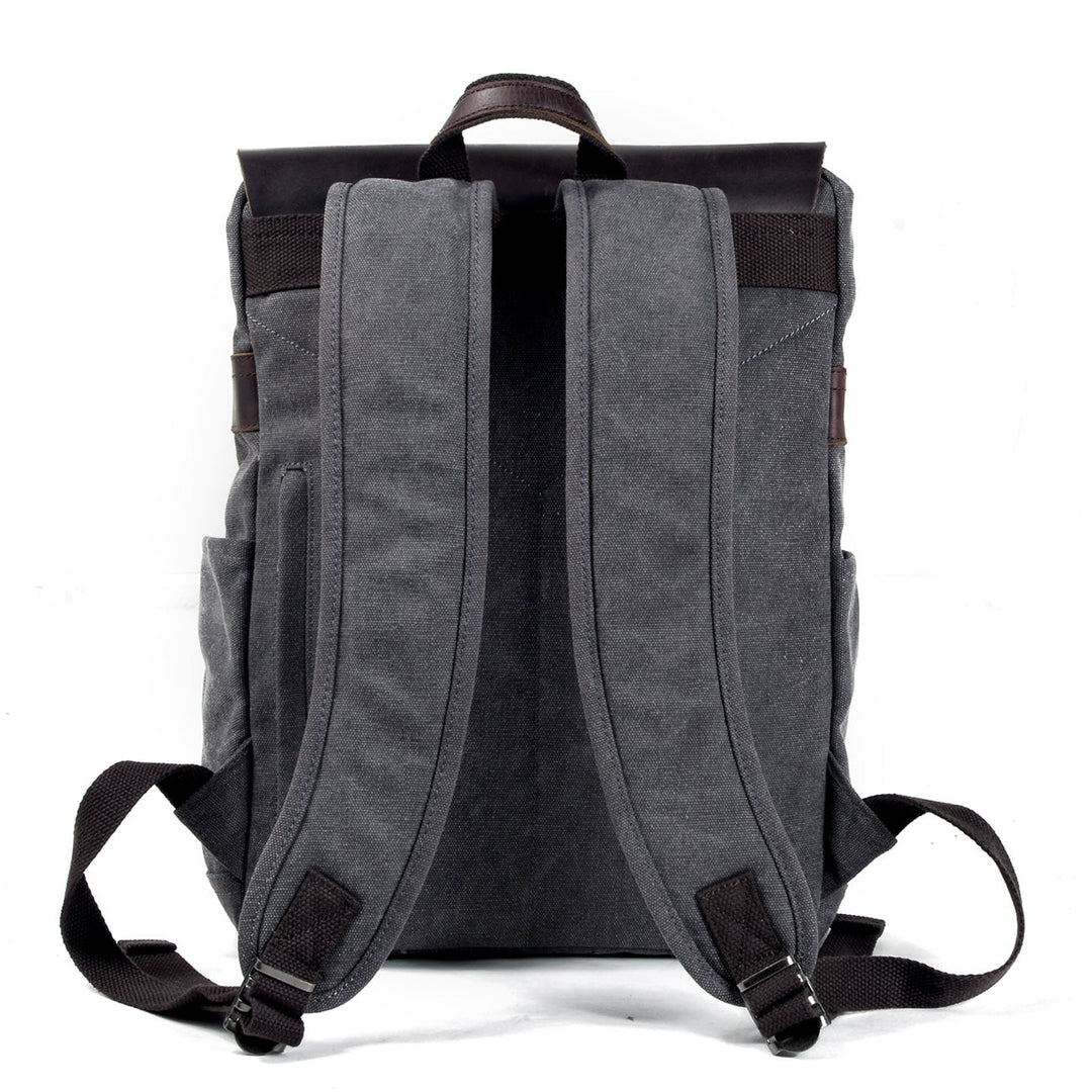 Sorelle | Vintage Waxed Canvas and Leather Laptop Backpack
