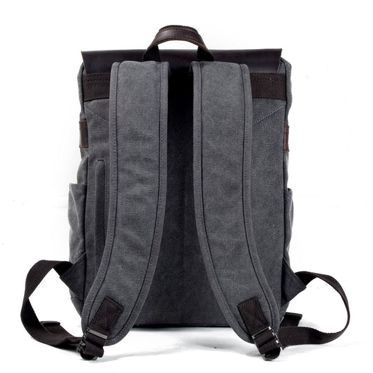 Sorelle | Vintage Waxed Canvas and Leather Laptop Backpack