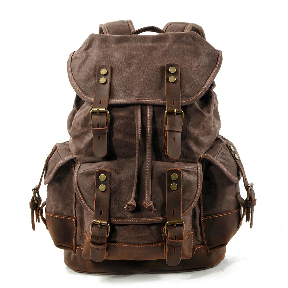 Atlas | Vintage Canvas Leather Hiking Backpack