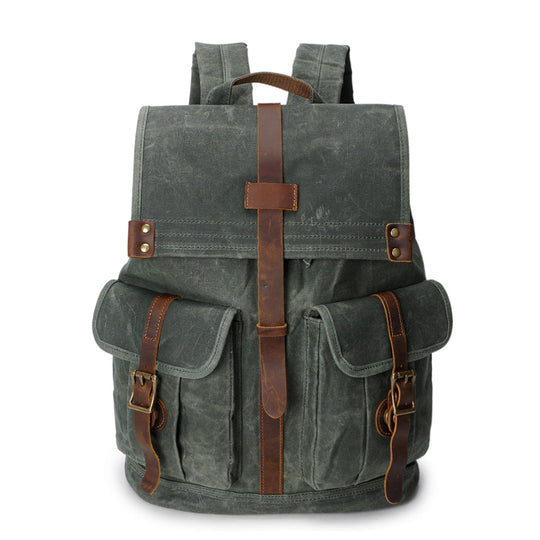 Edric | Vintage Canvas and Leather Backpack