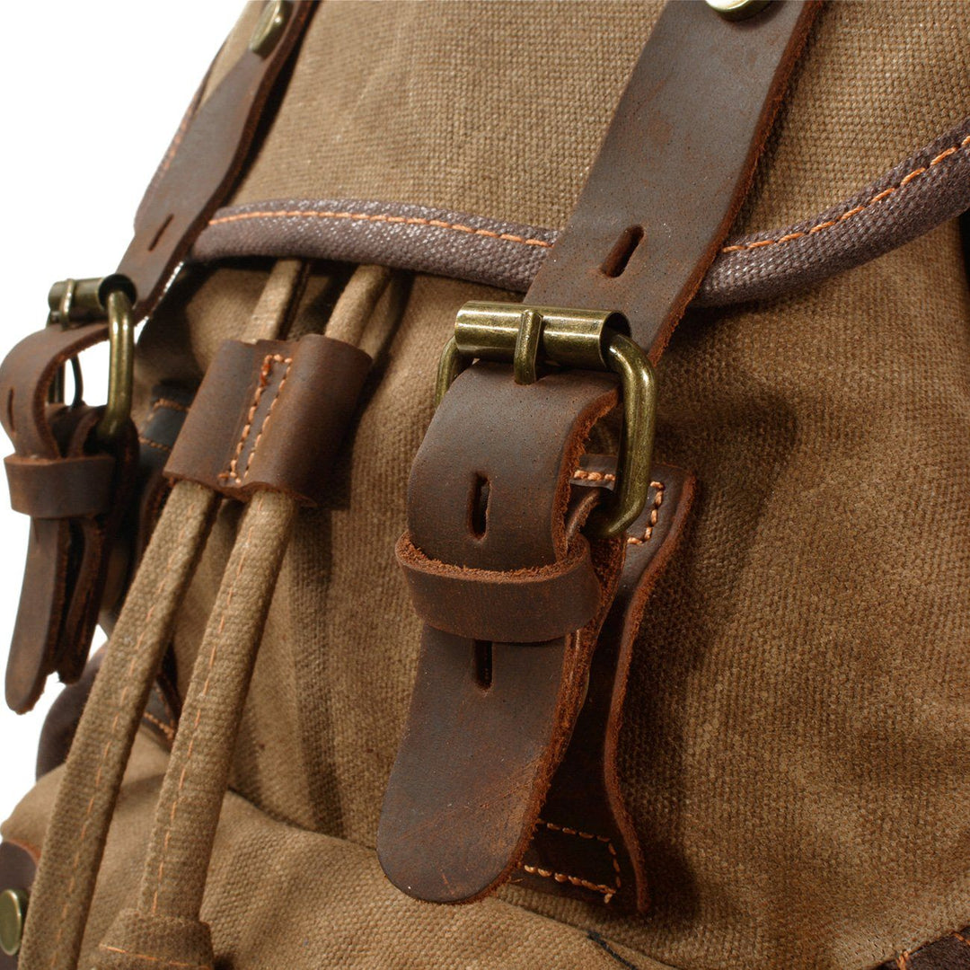 Atlas | Vintage Canvas Leather Hiking Backpack