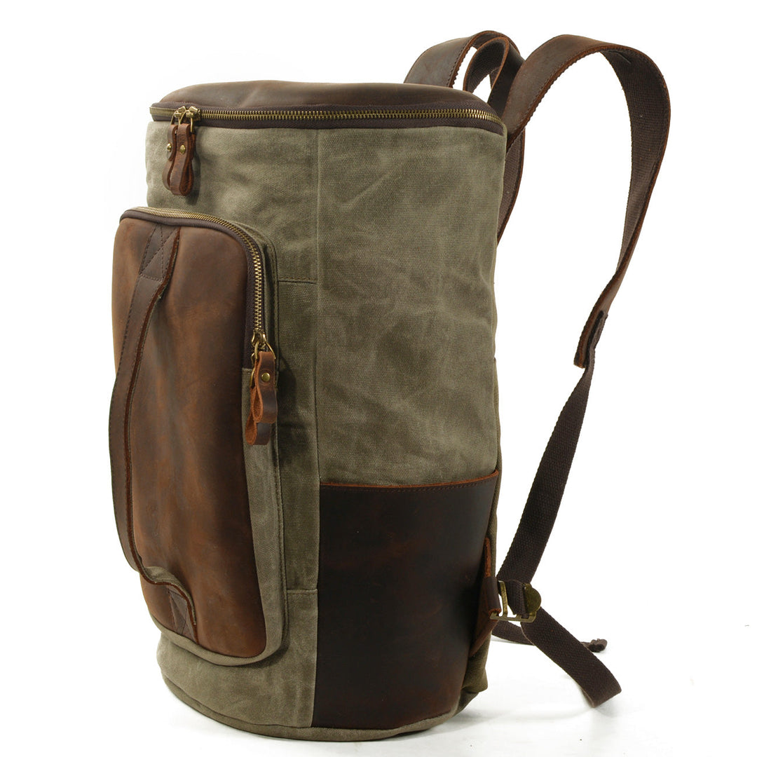 Brannor | Vintage Waxed Canvas and Leather Backpack