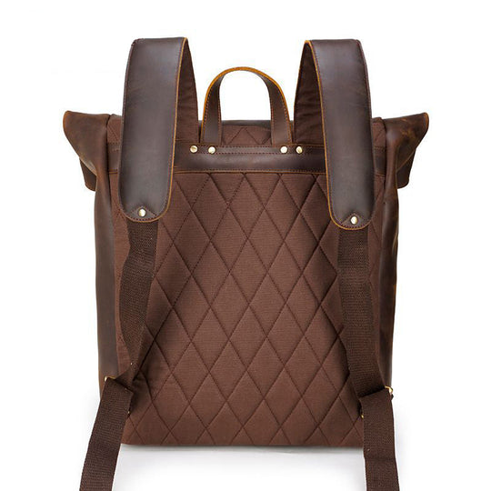 Rowan | Vintage Leather Backpack with Flap