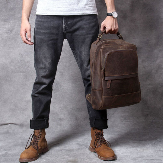 Callen | Elegant Leather Laptop Backpack