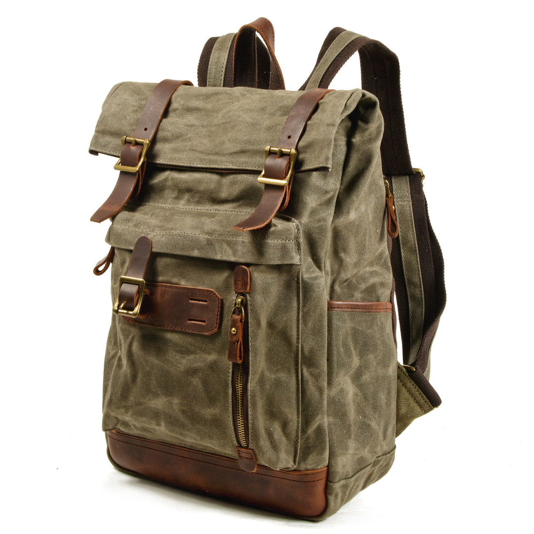Maelor | Vintage Canvas and Leather Backpack