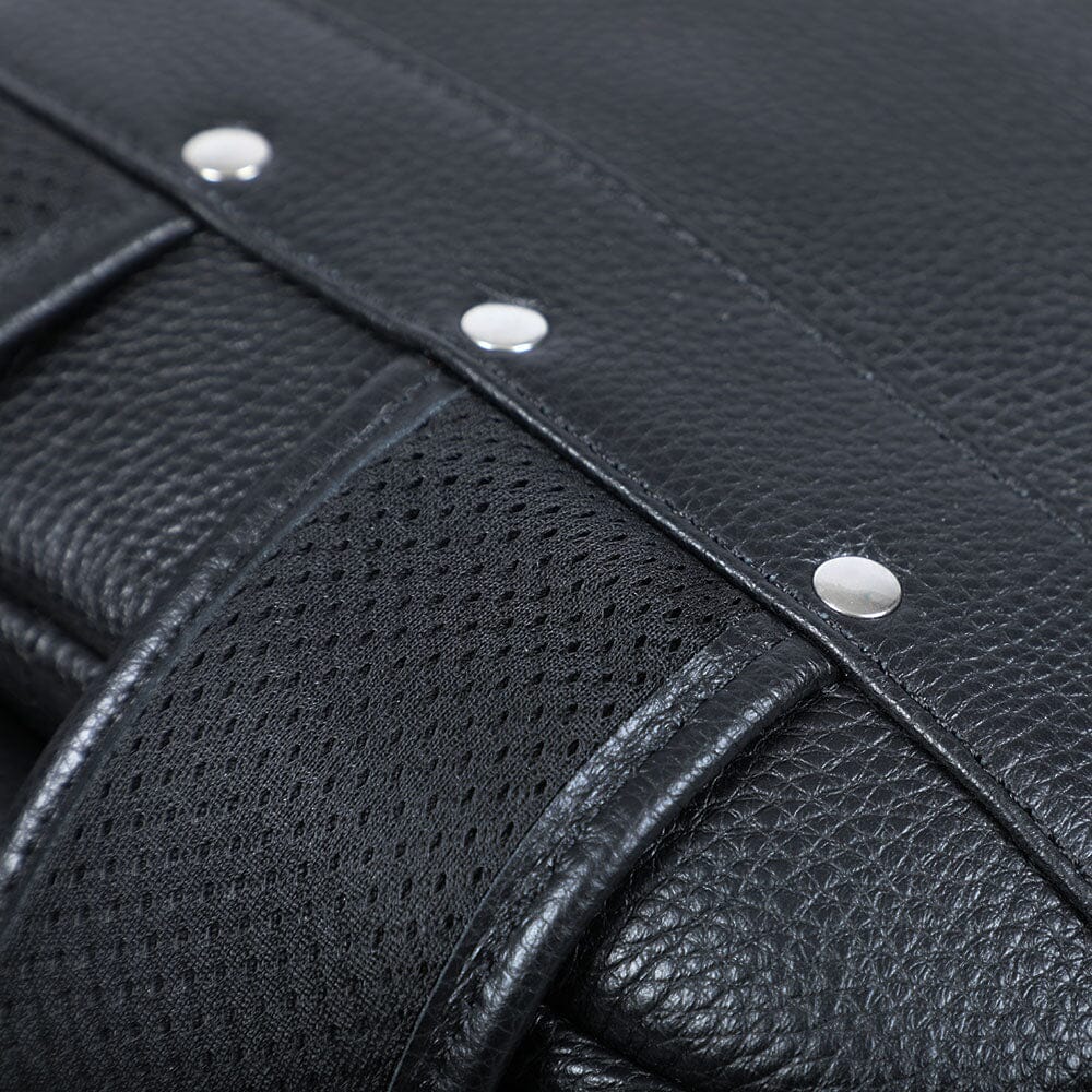 Niko | Black Leather Laptop Backpack