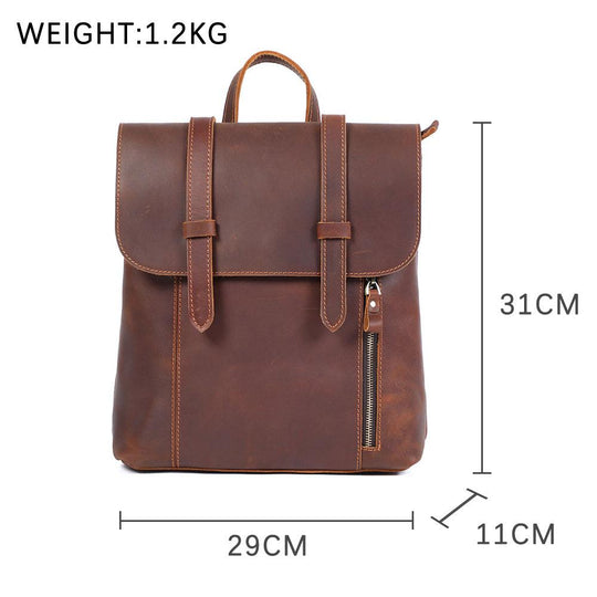 Mavi | Compact Leather Backpack