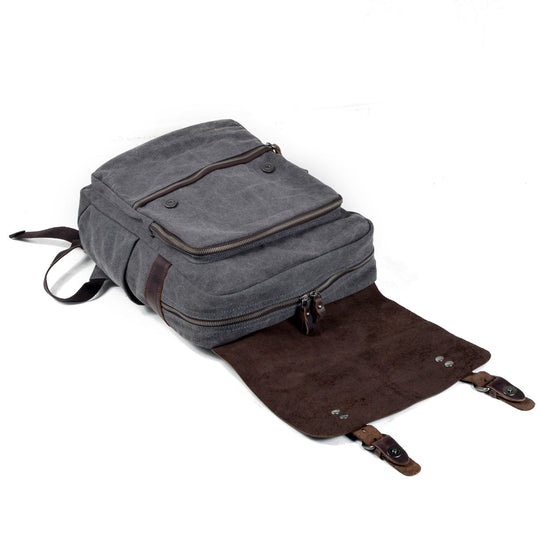 Sorelle | Vintage Waxed Canvas and Leather Laptop Backpack