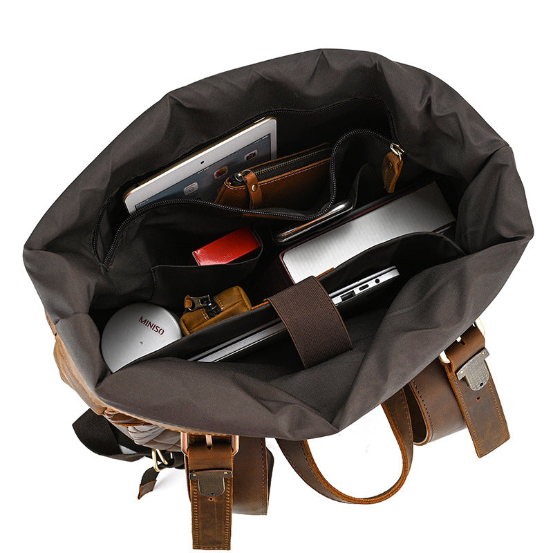 Rowan | Vintage Leather Backpack with Flap