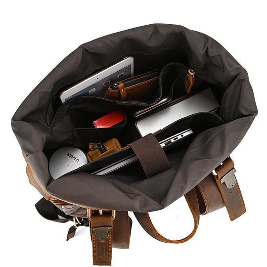 Rowan | Vintage Leather Backpack with Flap