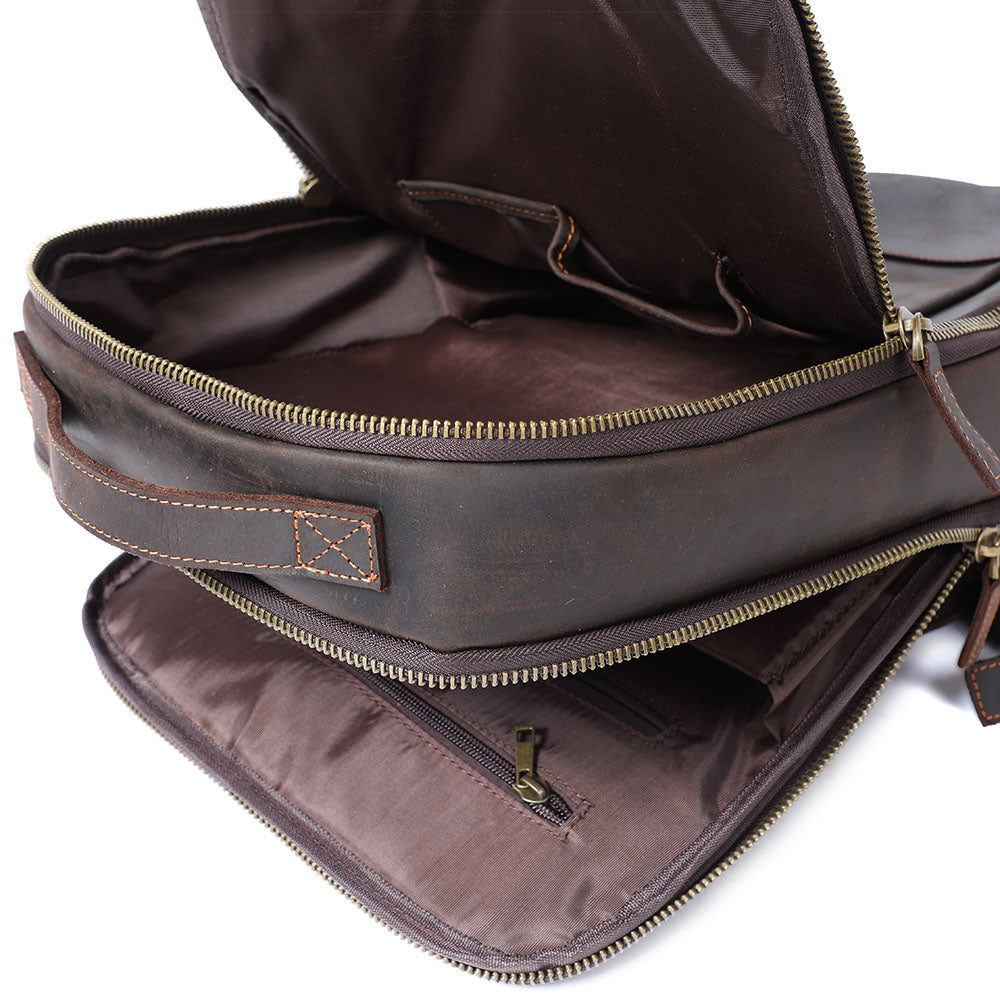 Ellis | Vintage Leather Laptop Backpack