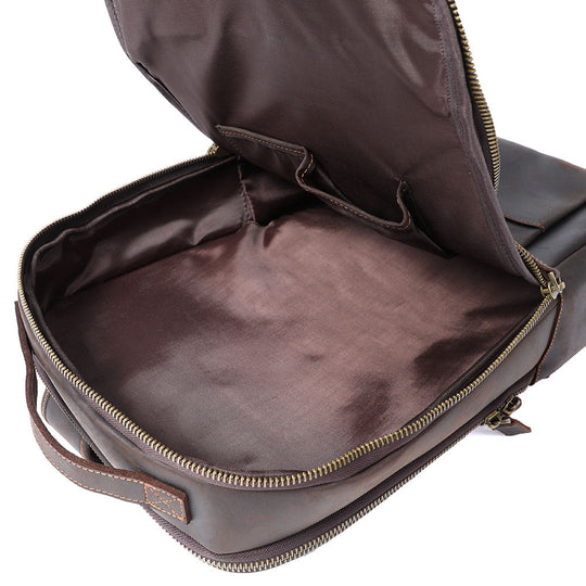 Ellis | Vintage Leather Laptop Backpack