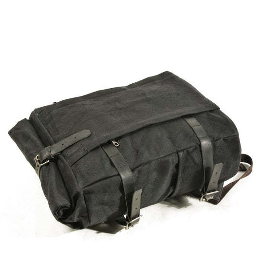 Vetra | Minimalist Waxed Canvas Rolltop Backpack