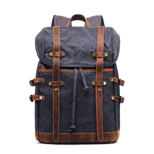 Elandor | Vintage Canvas and Leather Backpack