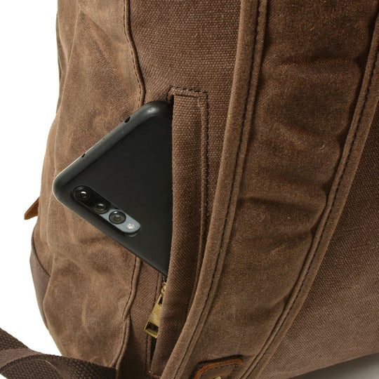 Lennox | Sturdy Canvas and Leather Rolltop Backpack