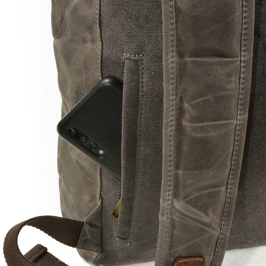 Lennox | Sturdy Canvas and Leather Rolltop Backpack