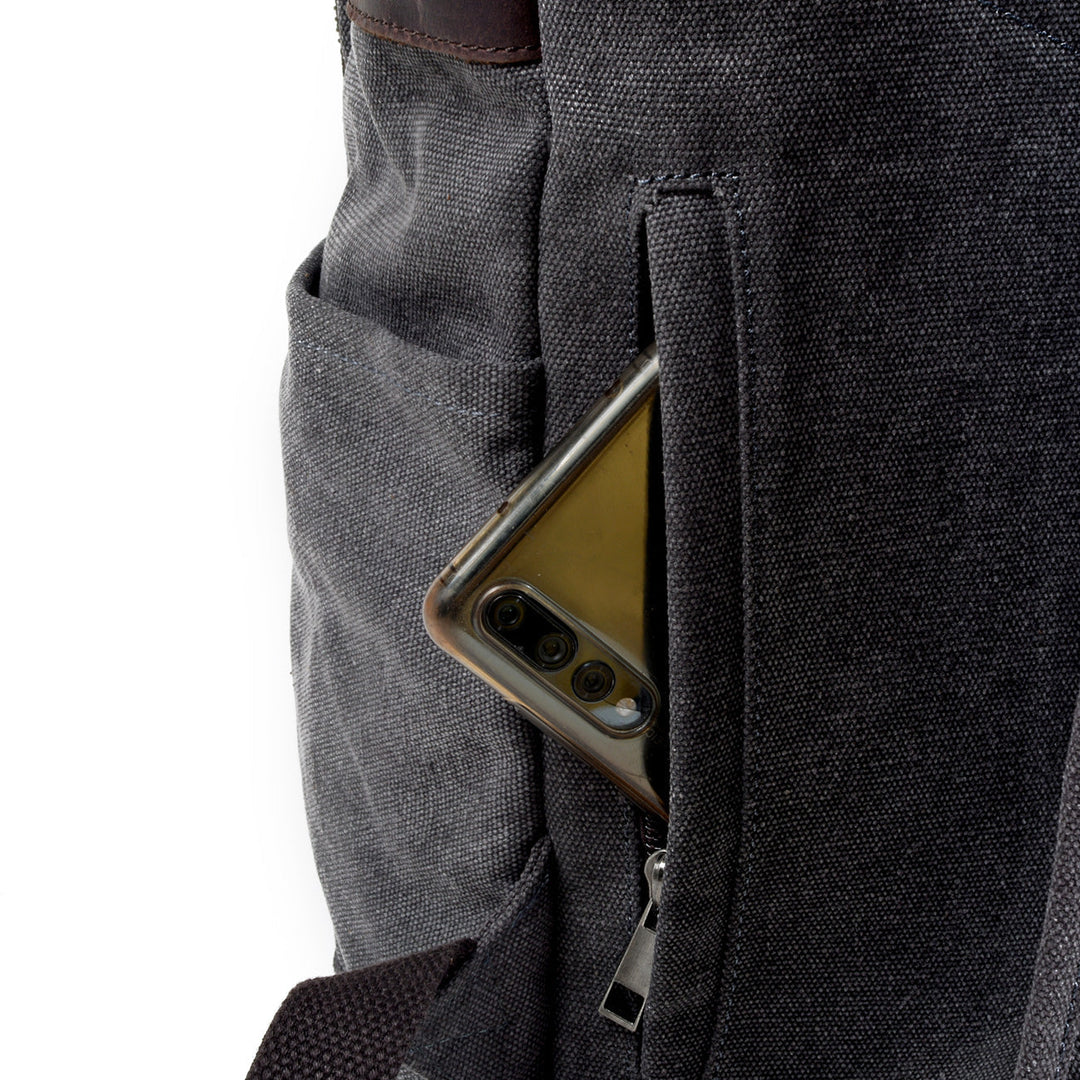 Sorelle | Vintage Waxed Canvas and Leather Laptop Backpack