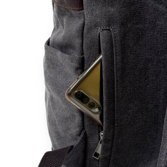 Sorelle | Vintage Waxed Canvas and Leather Laptop Backpack