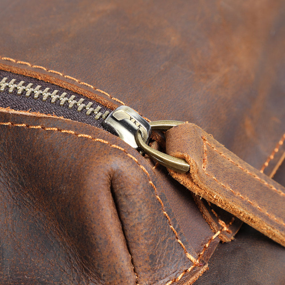 Navi | Vintage Leather Backpack with Zipper