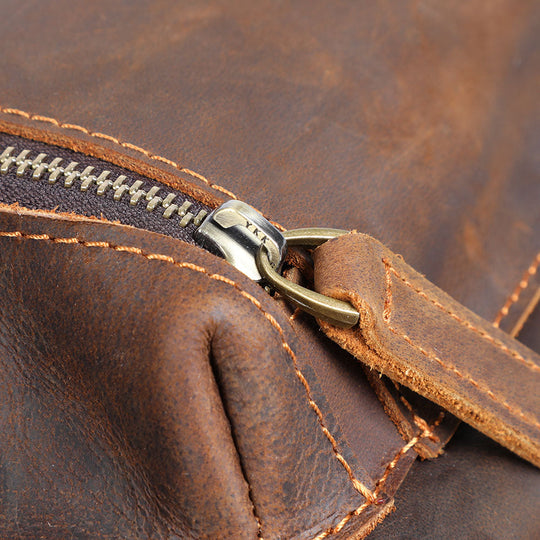 Navi | Vintage Leather Backpack with Zipper