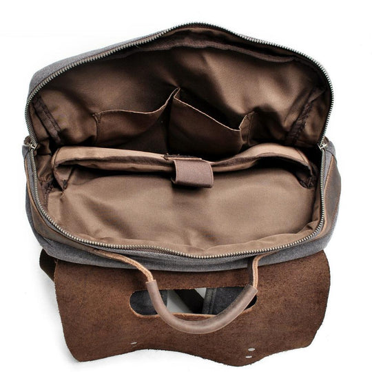 Asher | Vintage Canvas Leather Backpack